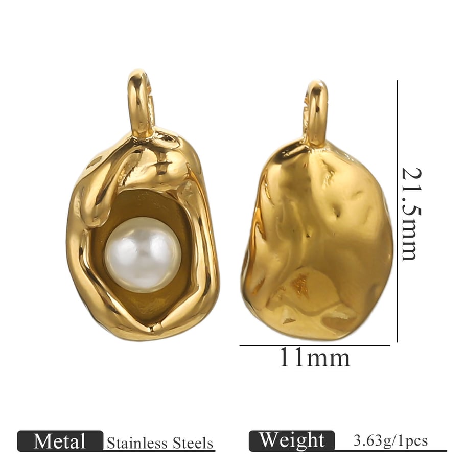 1 Stück gestaltbare unregelmäßige Tropfen Edelstahl Gold Farbe Damen Anhänger 