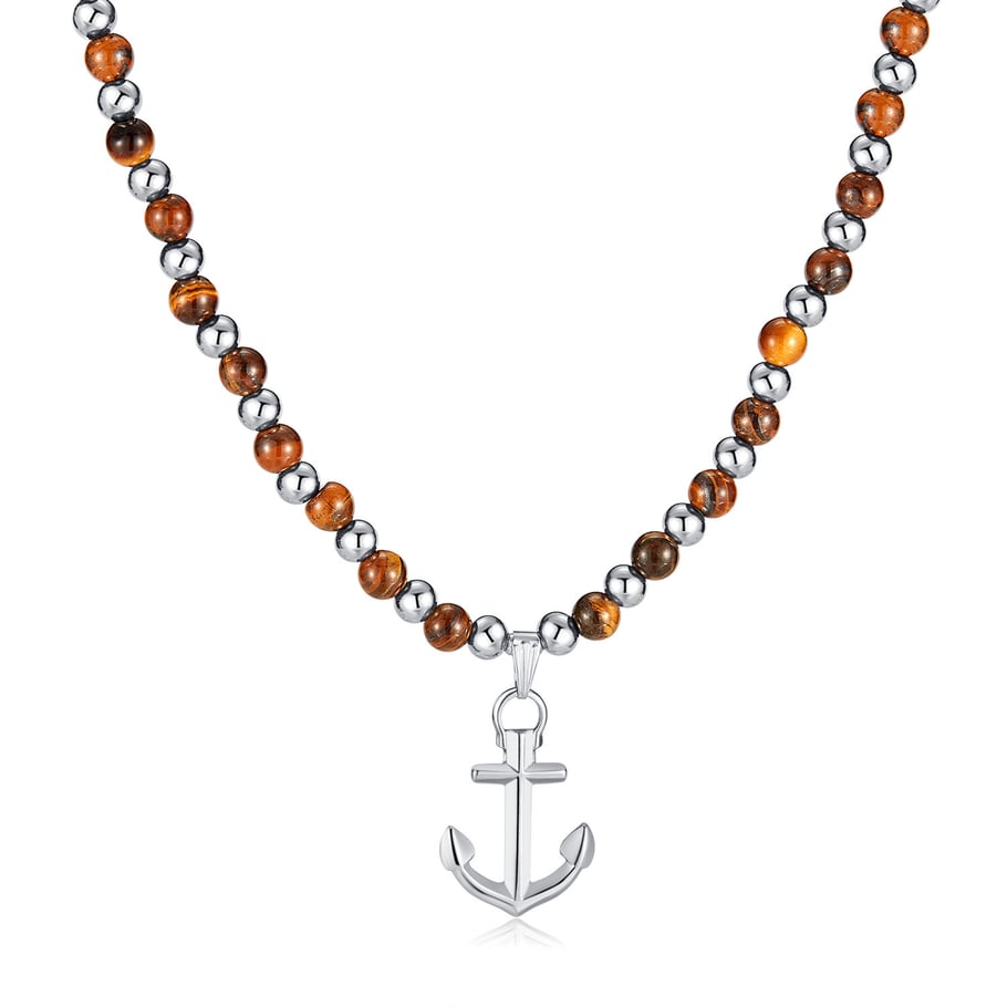 Modern Series Retro Boat Anchor Stainless Steel Men's Pendant Necklaces 