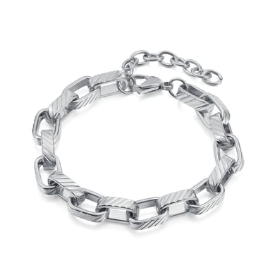 Versatile Sleek Rectangular Stainless Steel Men's Chain Bracelets h5 