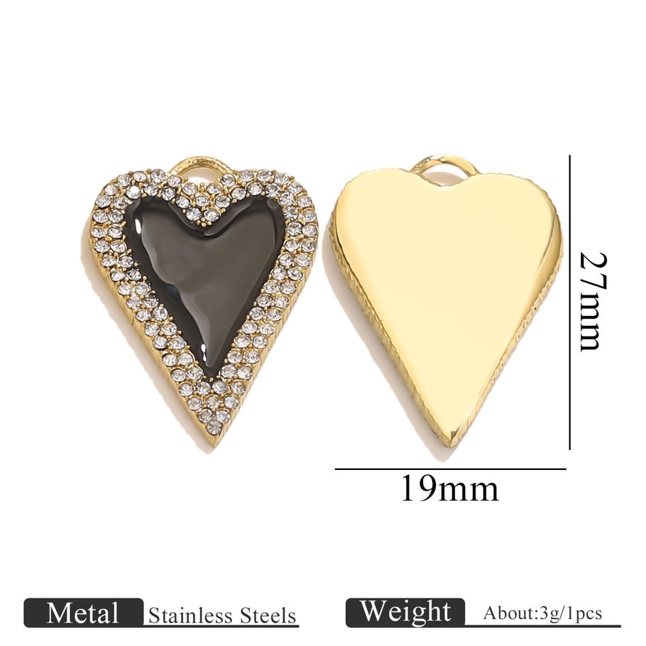 1 Piece Vivid Heart Shape Stainless Steel Women's Pendants 