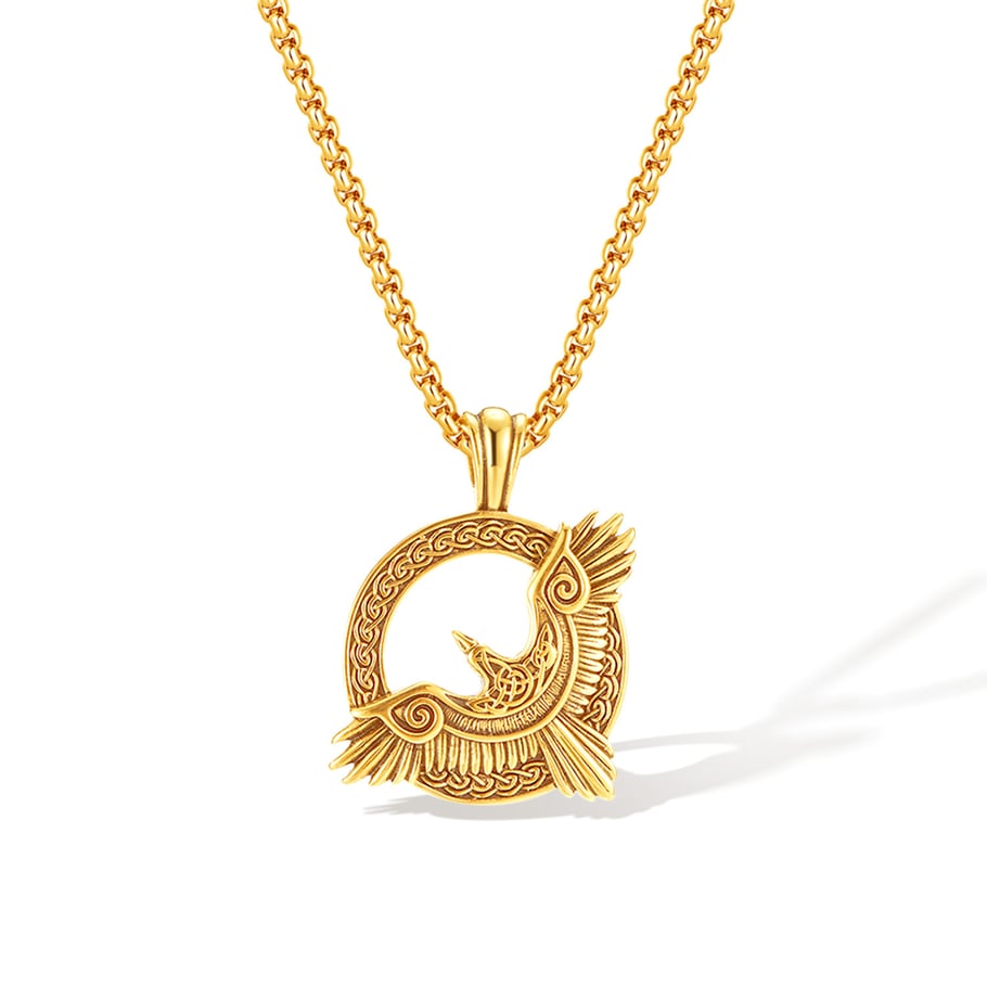 Statement-making Eagle Stainless Steel Men's Pendant Necklaces 