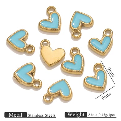 Sophisticated Series Colorful Heart Stainless Steel Women's Pendants h5 