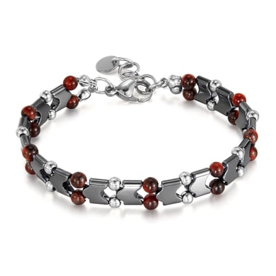 Utilitarian Series Retro Beads Stainless Steel Men's Beaded Bracelets h5 