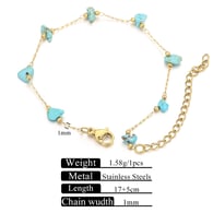 Gold blue gravel-bracelet 175 Picture6