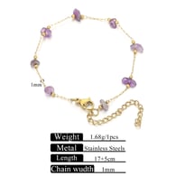 Golden purple gravel-bracelet 175 Picture8