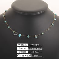Gold Blue Gravel-Necklace 405 Picture5