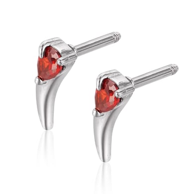 1 Piece Delicate Series Wolf Tooth Shape Stainless Steel Men's Earrings h5 Picture2