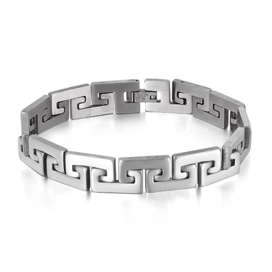 1 Piece Industrial Series Rock Geometric Stainless Steel Men's Bracelets h5 Picture2