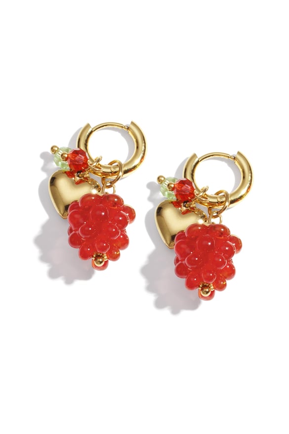 Orecchini pendenti in acciaio inossidabile con frutta, serie Daily Daily Simple, gioielli da donna 2