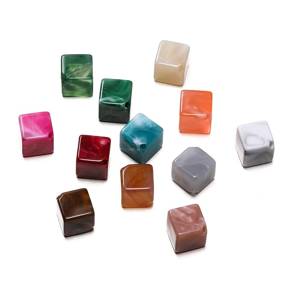 1 zakje DIY kubus acryl sieraden kralen 2