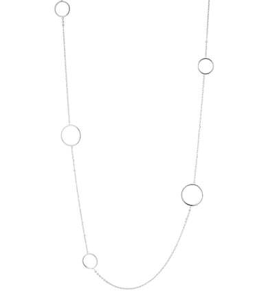 collana lunga con vari ciondoli rotondi - colore oro h5 