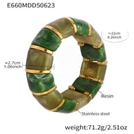 E660-Green elastic bracelet 20cm Picture6