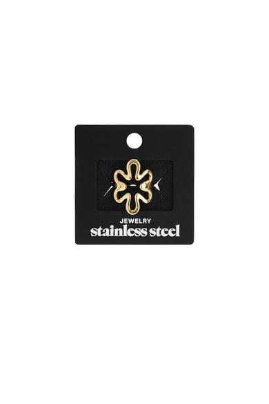 Bagues en acier inoxydable pour femme, style décontracté et simple, série Fleur h5 Image3