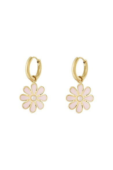 Boucles d&#39;oreilles pendantes en acier inoxydable, motif floral, style décontracté et quotidien h5 