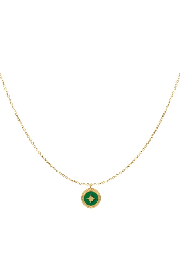 necklace with green charm 2
