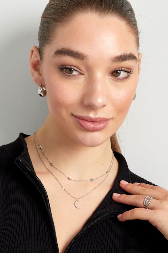 collana luna con stella - colore oro 2