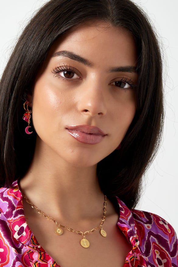 collier trois pièces - couleur or