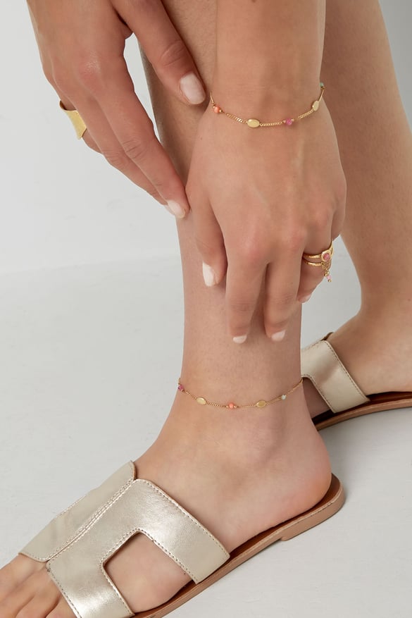 bracelet de cheville summerlovin' - couleur or 2