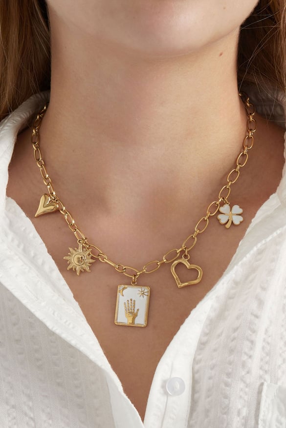 collana con ciondoli alza la mano - colore oro 2
