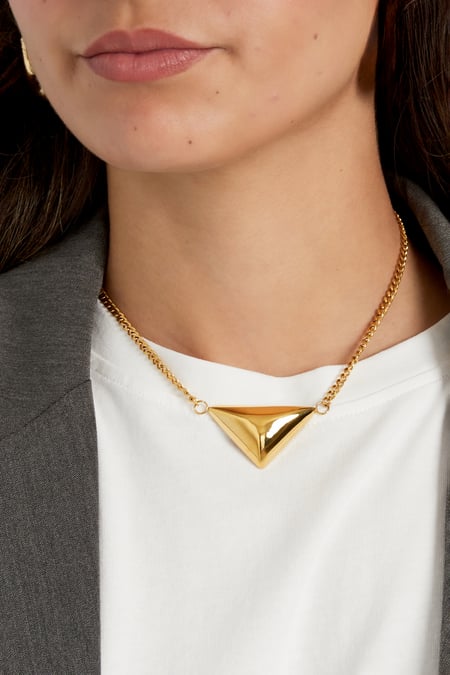 Necklace triangle love - Gold color 2