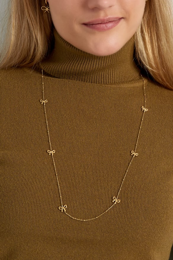 long necklace with bows
