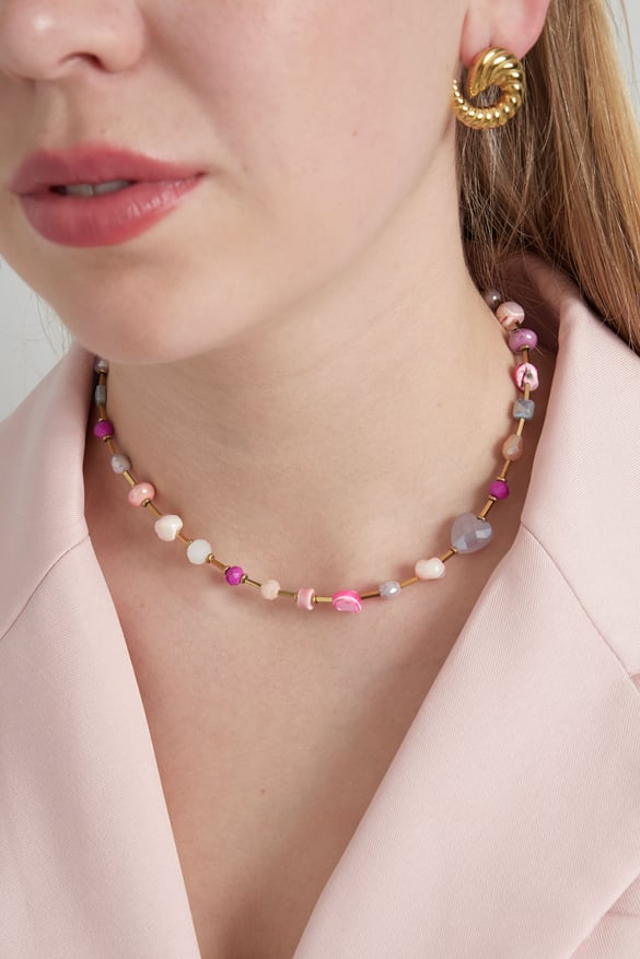 Collana paese delle meraviglie pastello - Colore oro rosa