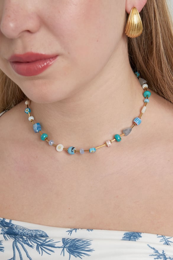 necklace vintage treasure - blue 