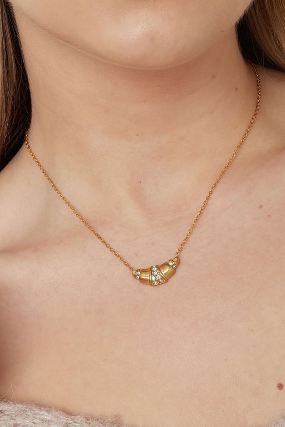 collana croissant glitter - colore oro 2