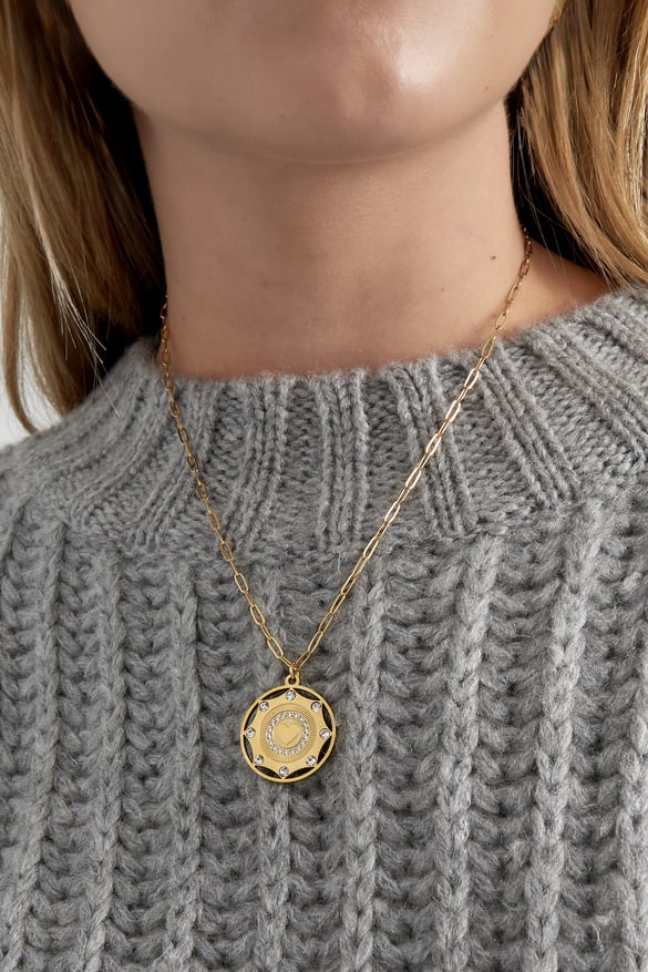 collana con ciondolo &quot;love statement&quot; - colore oro