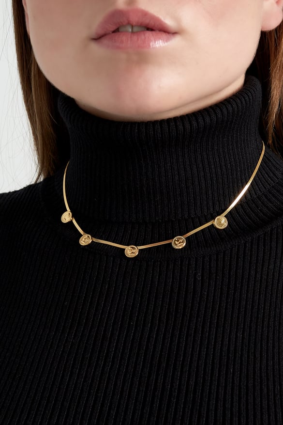 collana a catena piatta coin - colore oro 2