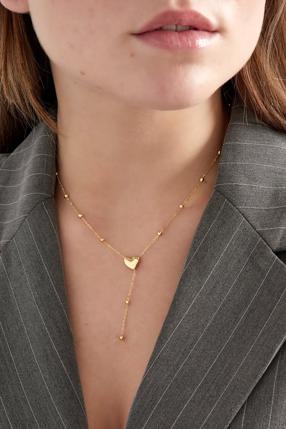heart necklace with balls 2