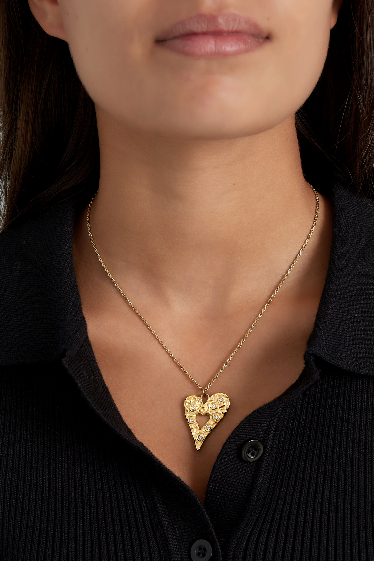 sparkling heart necklace