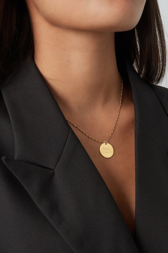 collier avec pièce de monnaie sincère - couleur or