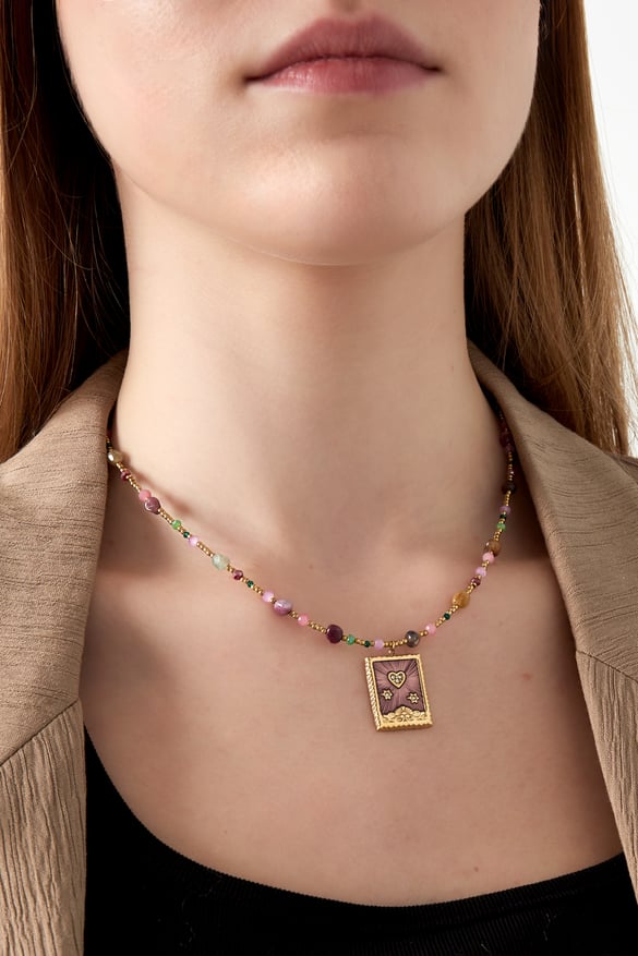 Necklace fall wonderland - purple 2