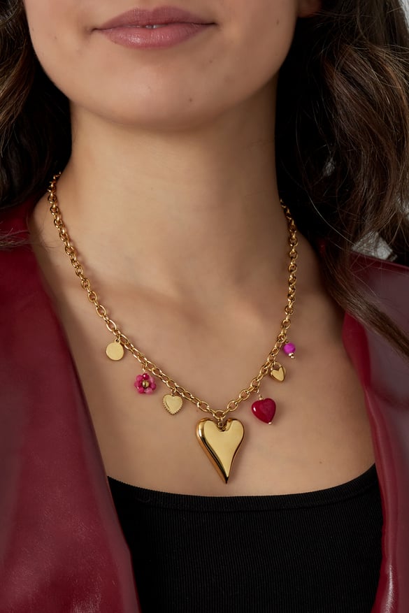 Bedelketting charm &amp; chill - Fuchsia 2