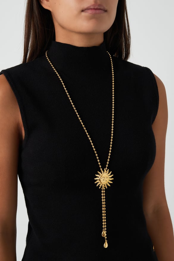 sunny charm long necklace