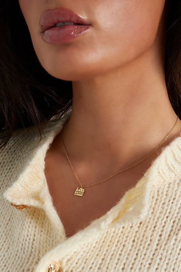 collier maison du canal - couleur or 2