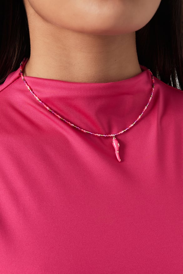 Collana peperoncino - Fucsia 2