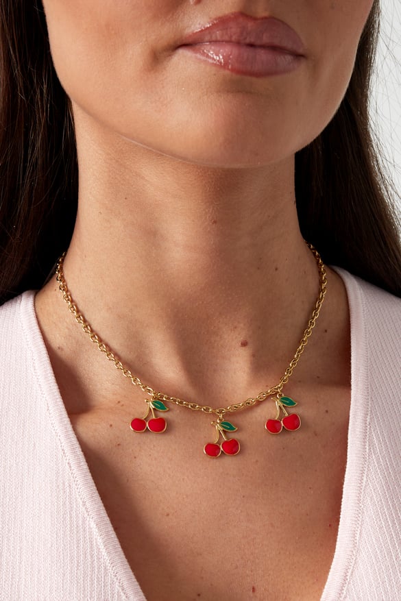 charm necklace triple cherry 2