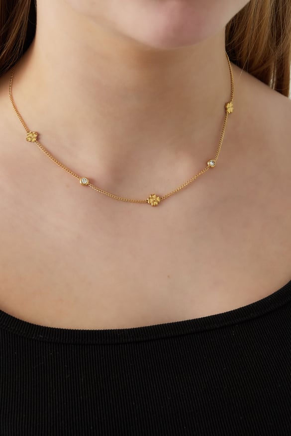 collier porte-bonheur étincelant - couleur or 2