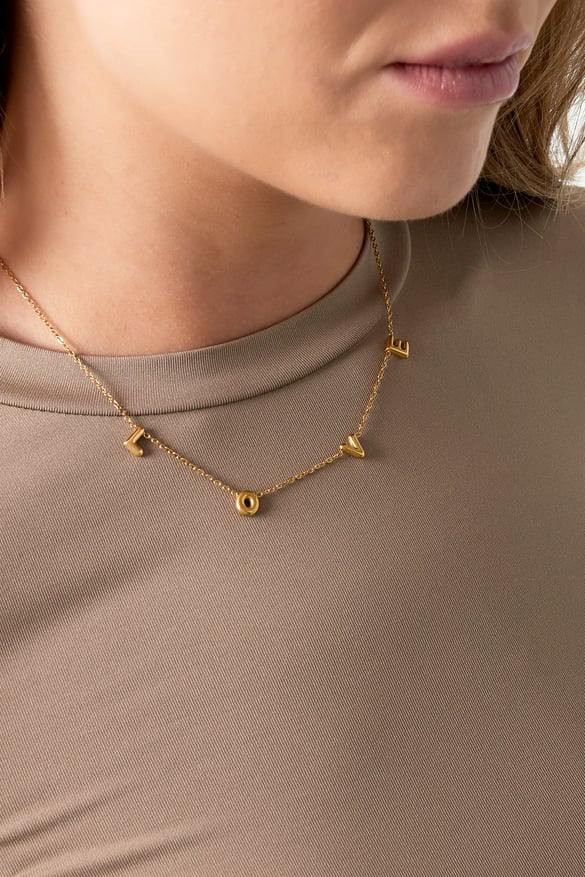 collana love - colore oro 2
