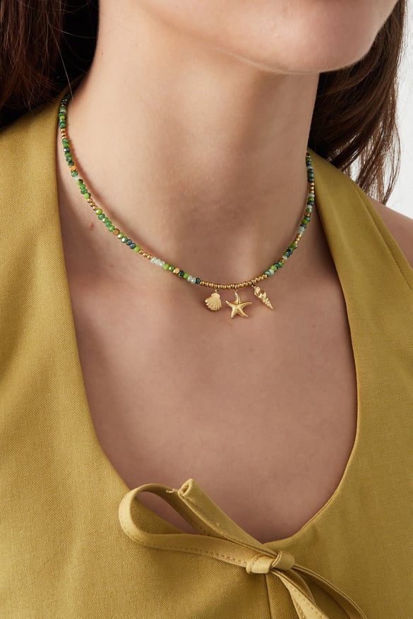 necklace shell dream - green