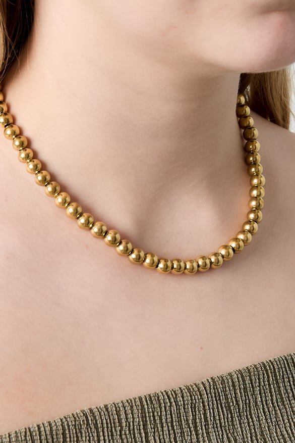 Collier de perles creuses - 8 mm