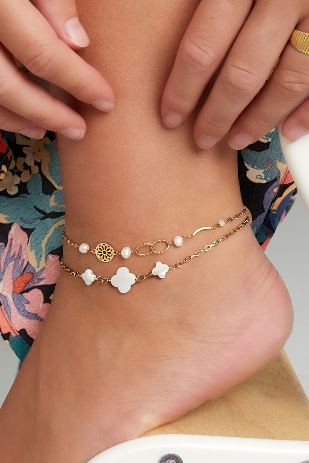 anklet with charms