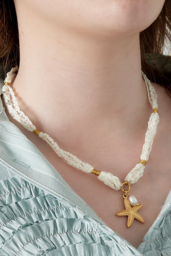 Collana con stella marina e perle 2