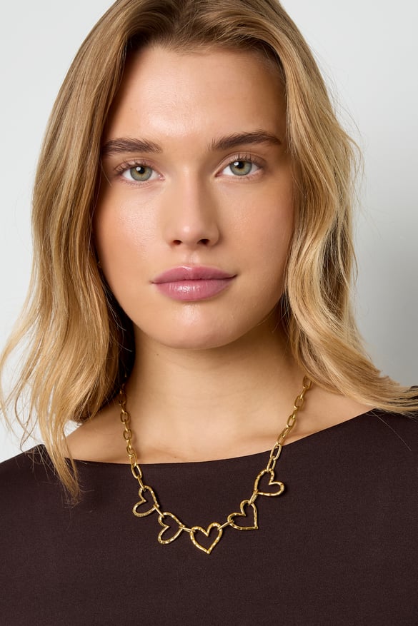 Edelstahl Kette Halsketten Herz Casual Täglich Einfache Serie frauen schmuck