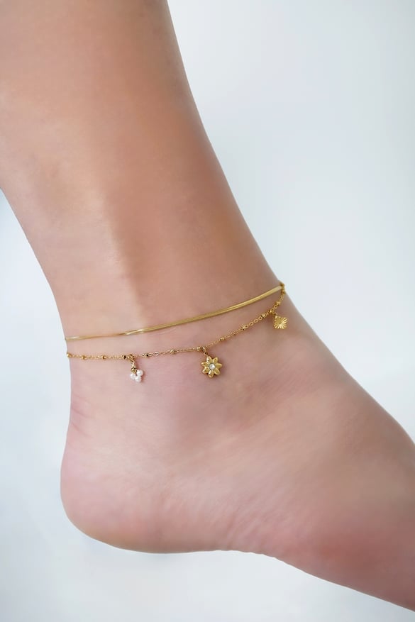 Pulsera de tobillo con estrella - Color dorado 2