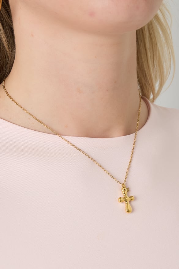 304S.steel Pendant necklaces Cross Casual Daily Simple Series Women's jewelry
