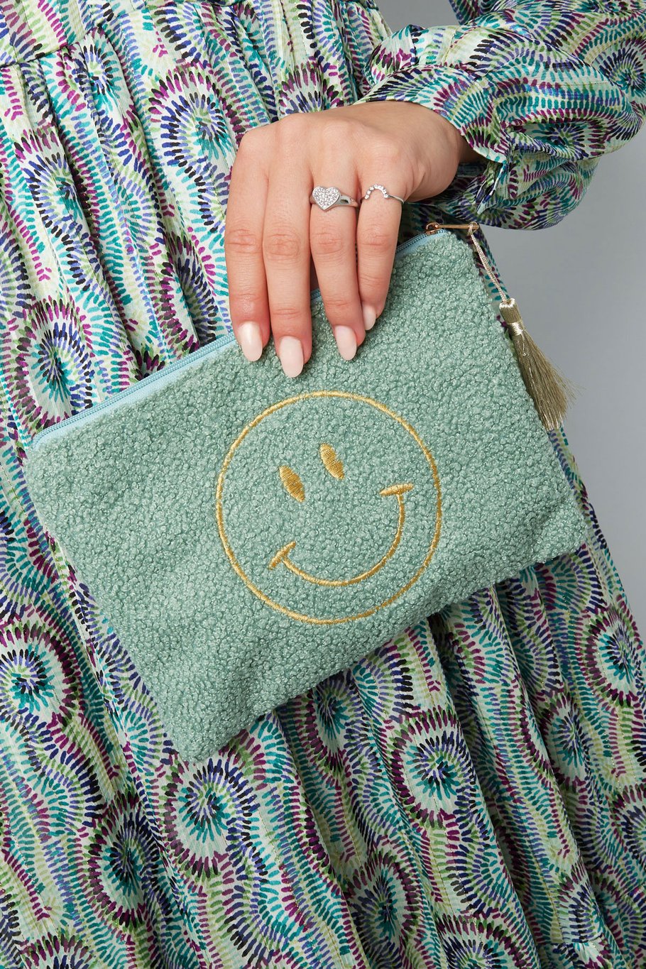 Make-up bag teddy smiley - lilac Picture2