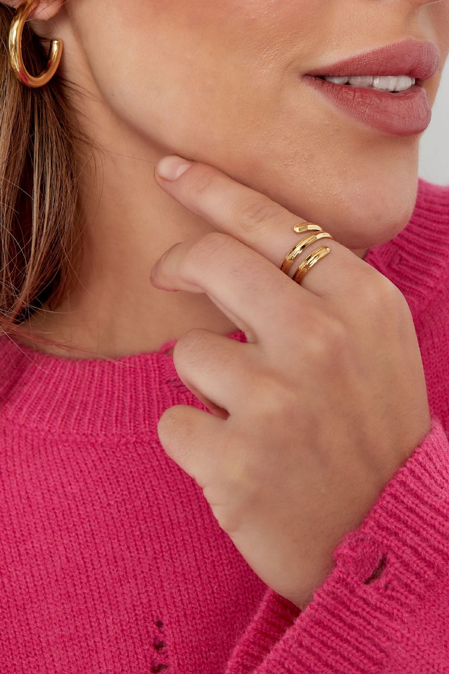 Anello città intrecciato - Colore argento Immagine2